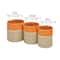 Honey Can Do Orange & Beige Paper Straw Nesting Baskets with Handles Set